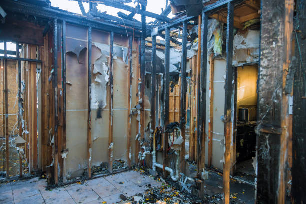 Professional Fire Damage Restoration technician working in Manville, NJ